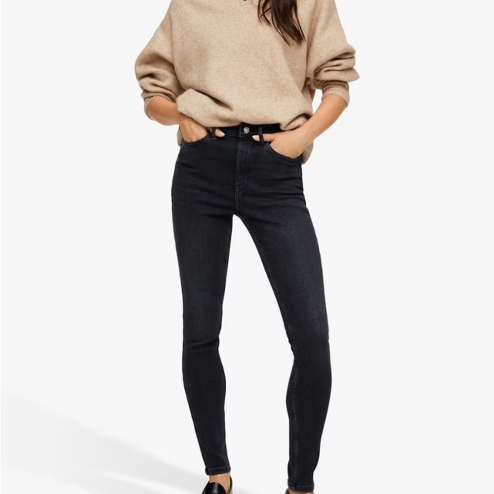 Mango Black High-Rise Skinny Jeans